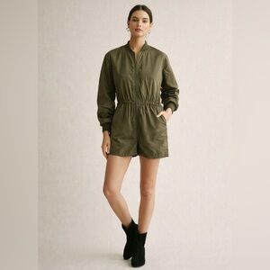 Screen Worn Khaki Bomber Romper – Interview With The Vampire Utility Zip Front L